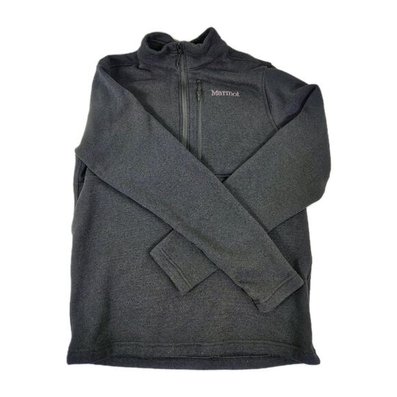 Marmot Dropline 1/2 Zip Fleece Womens Large Black Pullover Sweater Lightweight - Picture 7 of 14